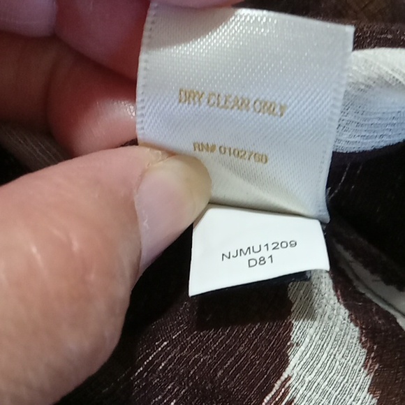 KATE SPADE Womens Dress XS  Preowned Tunic BROWN Animal Print SHEER Party Resort - Picture 10 of 14